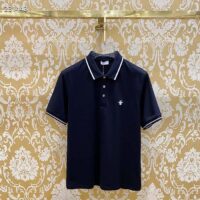 Dior Men CD Polo Shirt Bee Embroidery Black Cotton Piqué (5)