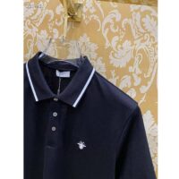 Dior Men CD Polo Shirt Bee Embroidery Black Cotton Piqué (5)