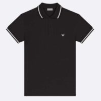 Dior Men CD Polo Shirt Bee Embroidery Black Cotton Piqué (5)