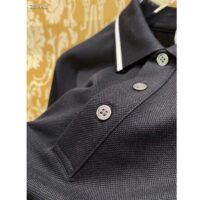 Dior Men CD Polo Shirt Bee Embroidery Black Cotton Piqué (5)