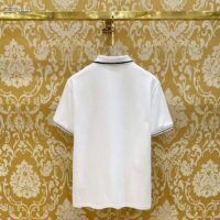 Dior Men CD Polo Shirt Bee Embroidery White Cotton Piqué (9)