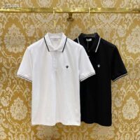 Dior Men CD Polo Shirt Bee Embroidery Black Cotton Piqué (5)