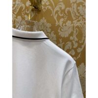 Dior Men CD Polo Shirt Bee Embroidery White Cotton Piqué (9)