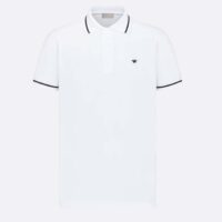 Dior Men CD Polo Shirt Bee Embroidery White Cotton Piqué (9)