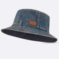 Dior Unisex CD Dior Denim Bucket Hat Blue Cotton Denim (3)