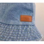 Dior Unisex CD Dior Denim Bucket Hat Light Blue Cotton - Image 5
