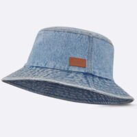 Dior Unisex CD Dior Denim Bucket Hat Light Blue Cotton (2)