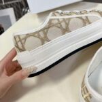 Dior Unisex CD Dior Or Walk'n'Dior Platform Sneaker Cotton Embroidered Macrocannage - Image 9