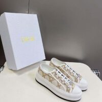 Dior Unisex CD Dior Or Walk’n’Dior Platform Sneaker Cotton Embroidered Macrocannage (9)