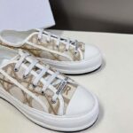 Dior Unisex CD Dior Or Walk'n'Dior Platform Sneaker Cotton Embroidered Macrocannage - Image 3