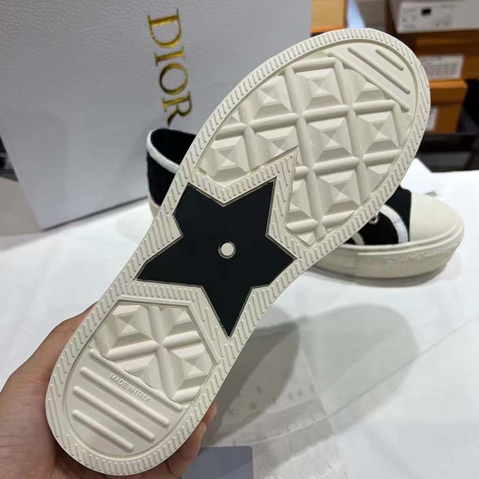 Dior Unisex CD Walk’N’Dior Platform Sneaker Black Cotton Canvas