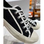 Dior Unisex CD Walk'N'Dior Platform Sneaker Black Cotton Canvas - Image 6