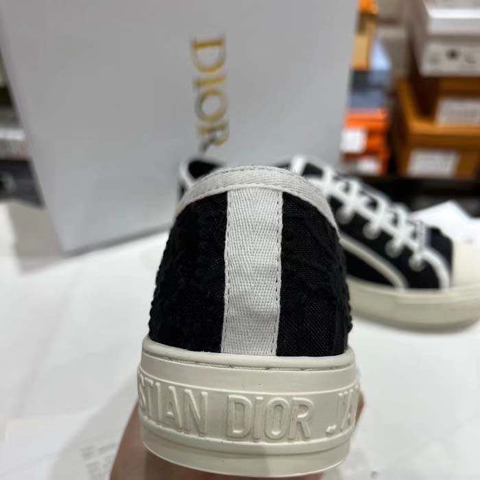 Dior Unisex CD Walk’N’Dior Platform Sneaker Black Cotton Canvas