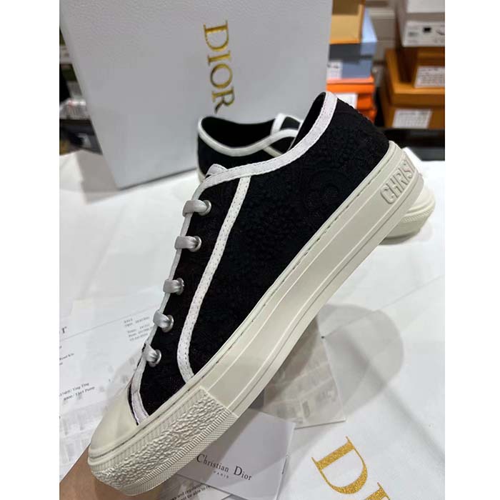 Dior Unisex CD Walk’N’Dior Platform Sneaker Black Cotton Canvas