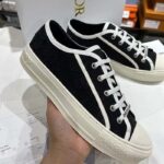 Dior Unisex CD Walk'N'Dior Platform Sneaker Black Cotton Canvas - Image 3