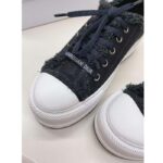 Dior Unisex CD Walk'N'Dior Platform Sneaker Black Fringed Cotton Canvas Embroideries - Image 6