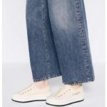 Dior Unisex CD Walk'N'Dior Platform Sneaker Ecru Fringed Cotton Canvas Embroideries - immagine 11