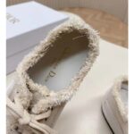 Dior Unisex CD Walk'N'Dior Platform Sneaker Ecru Fringed Cotton Canvas Embroideries - immagine 9