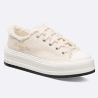 Dior Unisex CD Walk’N’Dior Platform Sneaker Ecru Fringed Cotton Canvas Embroideries (2)