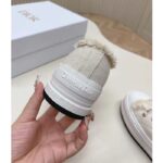 Dior Unisex CD Walk'N'Dior Platform Sneaker Ecru Fringed Cotton Canvas Embroideries - immagine 8