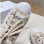 Dior Unisex CD Walk'N'Dior Platform Sneaker Ecru Fringed Cotton Canvas Embroideries - immagine 7