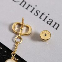 Dior Women 30 Montaigne Stud Earrings Gold-Finish Metal CD Signatures (9)