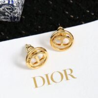 Dior Women CD 30 Montaigne Stud Earrings Gold-Finish Metal (8)