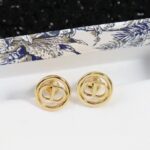 Dior Women CD 30 Montaigne Stud Earrings Gold-Finish Metal - Bild 5