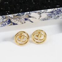 Dior Women CD 30 Montaigne Stud Earrings Gold-Finish Metal (8)