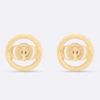 Dior Women CD 30 Montaigne Stud Earrings Gold-Finish Metal (8)