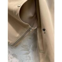 Dior Women CD Cape-Effect Peacoat Beige Cotton Gabardine (14)
