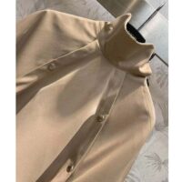 Dior Women CD Cape-Effect Peacoat Beige Cotton Gabardine (14)