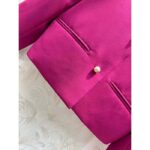 Dior Women CD Cropped Jacket Mulberry Wool Silk Long Sleeves - Image 5