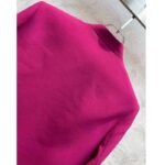 Dior Women CD Cropped Jacket Mulberry Wool Silk Long Sleeves - Image 6