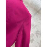 Dior Women CD Cropped Jacket Mulberry Wool Silk Long Sleeves - Image 9