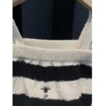 Dior Women CD Dior Marinière Bralette White Navy Blue Cotton - Image 5