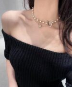 Dior Women CD Dior Métamorphose Short Necklace Chocker Metal Pearls - Image 10