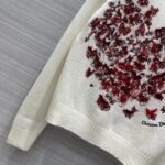 Dior Men CD Embroidered Sweater Red Cashmere Knit Le Cœur - immagine 5