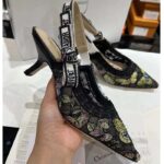 Dior Women CD J'Adior Slingback Pump Black Multicolor Transparent Mesh Butterfly - Image 3