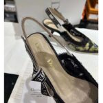 Dior Women CD J'Adior Slingback Pump Black Multicolor Transparent Mesh Butterfly - Image 9