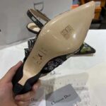 Dior Women CD J'Adior Slingback Pump Black Multicolor Transparent Mesh Butterfly - Image 8