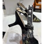 Dior Women CD J'Adior Slingback Pump Black Multicolor Transparent Mesh Butterfly - Image 7