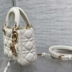 Dior Women CD Lady Dior Micro Bag Latte Cannage Lambskin - immagine 4