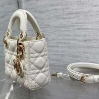 Dior Women CD Lady Dior Micro Bag Latte Cannage Lambskin (2)