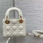 Dior Women CD Lady Dior Micro Bag Latte Cannage Lambskin - immagine 3