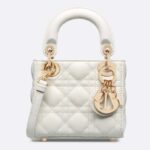 Dior Women CD Lady Dior Micro Bag Latte Cannage Lambskin