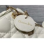 Dior Women CD Lady Dior Micro Bag Latte Cannage Lambskin - immagine 8