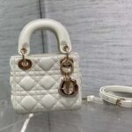 Dior Women CD Lady Dior Micro Bag Latte Cannage Lambskin - immagine 2