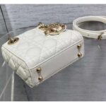 Dior Women CD Lady Dior Micro Bag Latte Cannage Lambskin - immagine 5