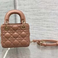 Dior Women CD Lady Dior Micro Bag Rose Des Vents Cannage Lambskin (3)